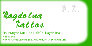 magdolna kallos business card